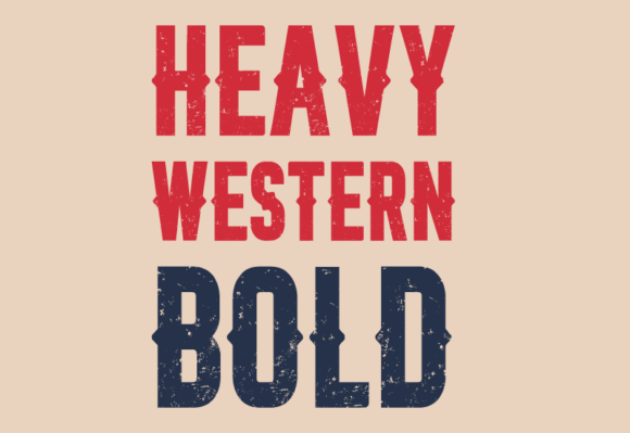 Heavy Western Bold Font PNG with transparent background - Preview 1