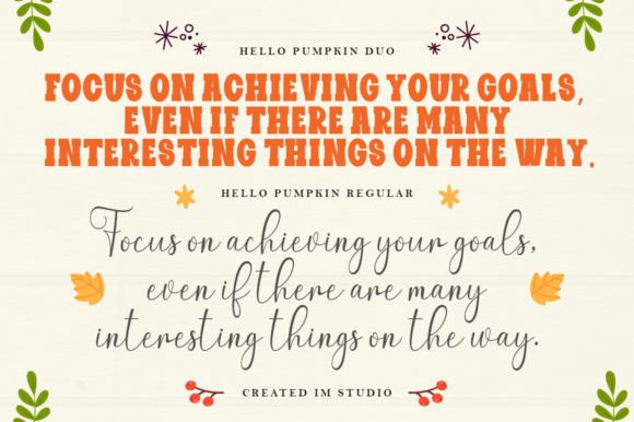 Hello Pumpkin Duo Font font preview - 4