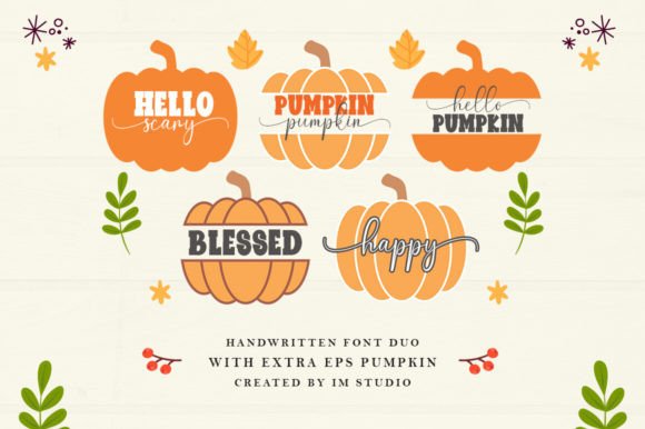 Hello Pumpkin Duo Font font preview - 6