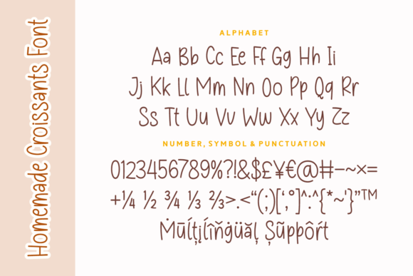 Homemade Croissants Font PNG with transparent background - Preview 4