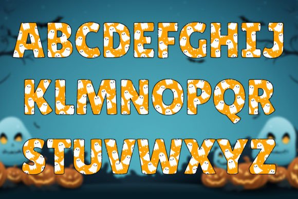 Joyful Ghost Font PNG with transparent background - Preview 1