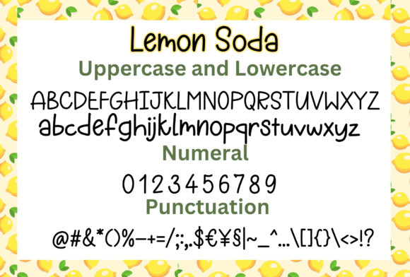Lemon Soda Font PNG with transparent background - Preview 6