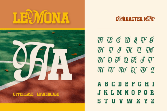 Lemona Font PNG with transparent background - Preview 3