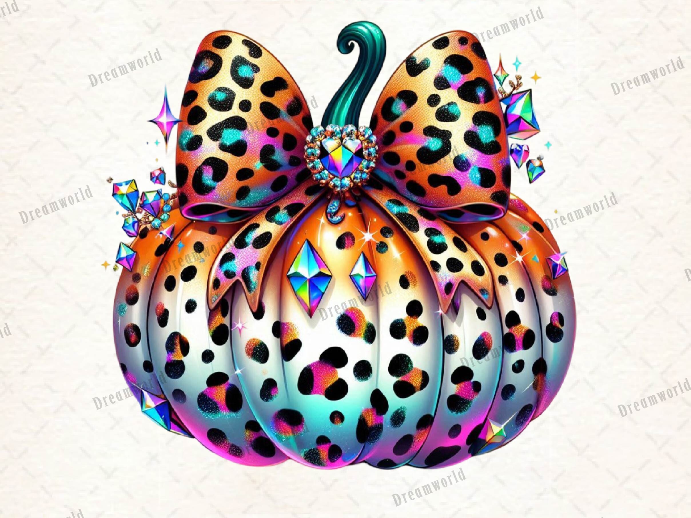 Leopard Coquette Bow Pumpkin Png, Graphic by Dreamworld · Creative Fabrica