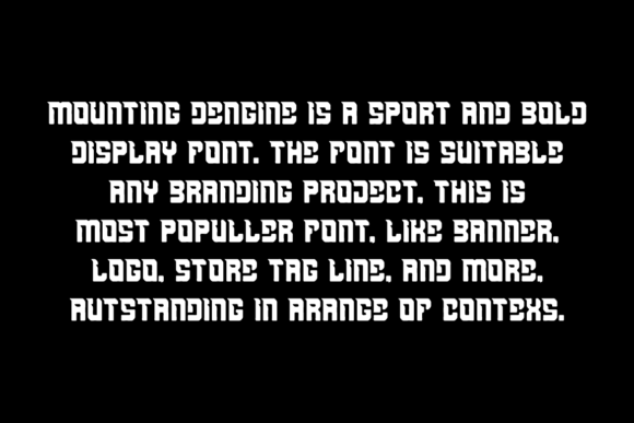 Mounting Dengine Font PNG with transparent background - Preview 3
