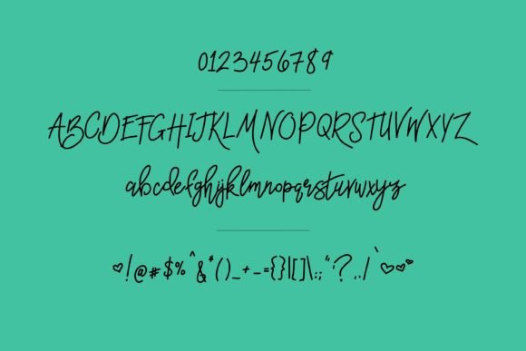 Salty Kisses Font font preview - 1