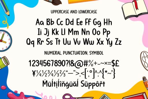 School Memories Font PNG with transparent background - Preview 3