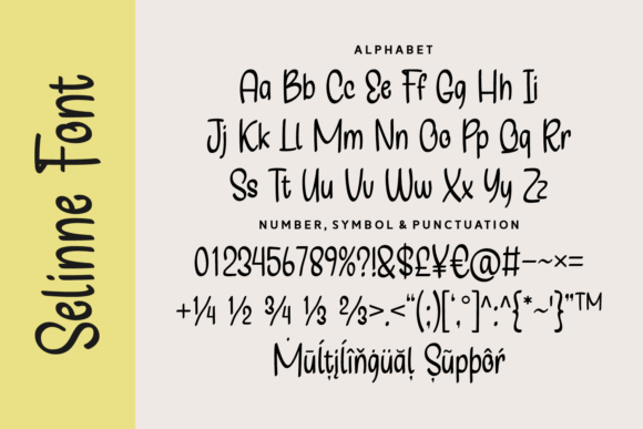 Selinne Font PNG with transparent background - Preview 3
