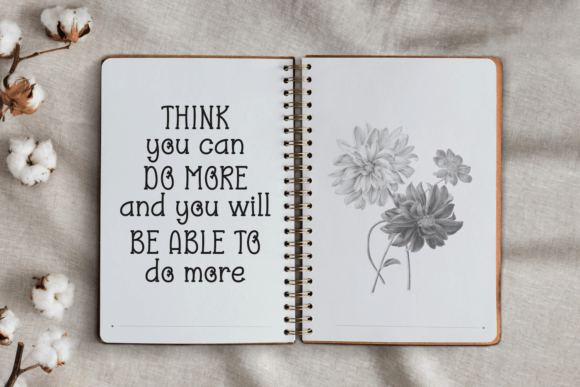 Simple Diary Font PNG with transparent background - Preview 2