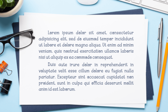 Simple Diary Font PNG with transparent background - Preview 4