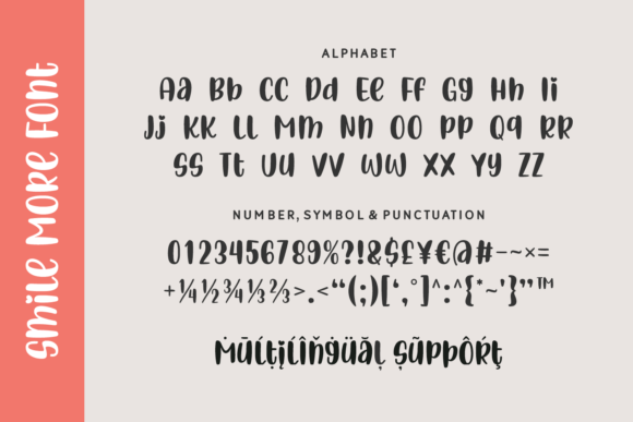 Smile More Font PNG with transparent background - Preview 3