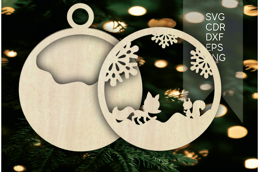 3d Fox Layered Christmas Ornaments Svg · Creative Fabrica