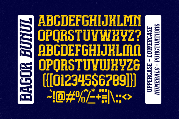 Bagor Bunul Font PNG with transparent background - Preview 6
