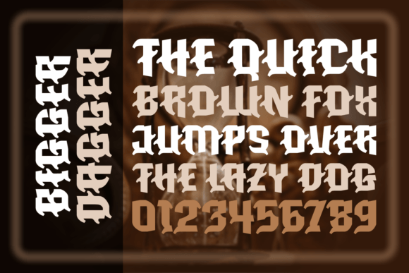 Bigger Dagger Font - Preview 4
