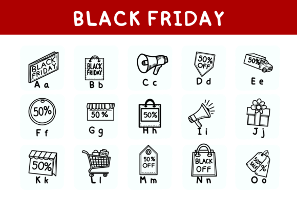 Black Friday Doodle Font - Preview 1