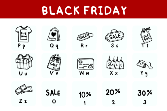 Black Friday Doodle Font - Preview 2