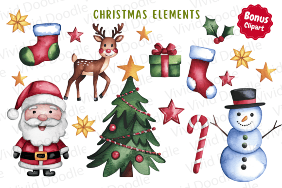 Christmas Joy Doodle Font PNG with transparent background - Preview 1