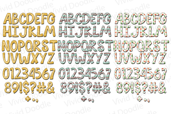 Christmas Joy Doodle Font PNG with transparent background - Preview 3