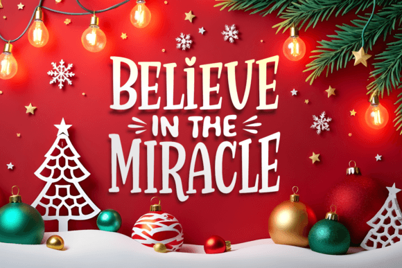 Christmas Twinkles Font PNG with transparent background - Preview 4