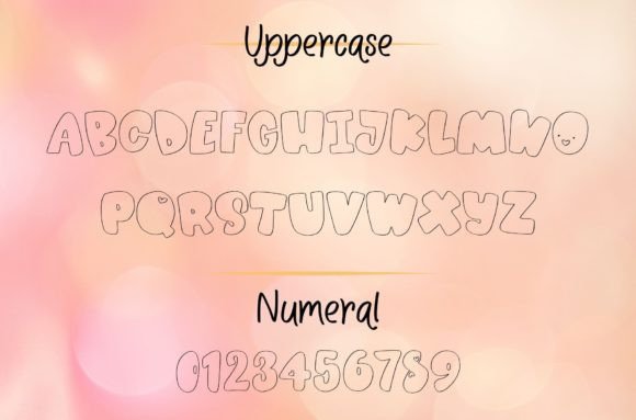 Chunky Pop Line Font PNG with transparent background - Preview 6
