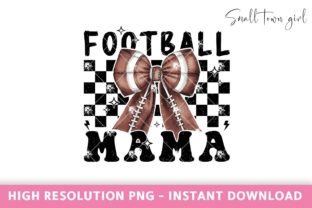 Coquette Bow Football Mama Png Graphic by Small Town Girl · Creative ...