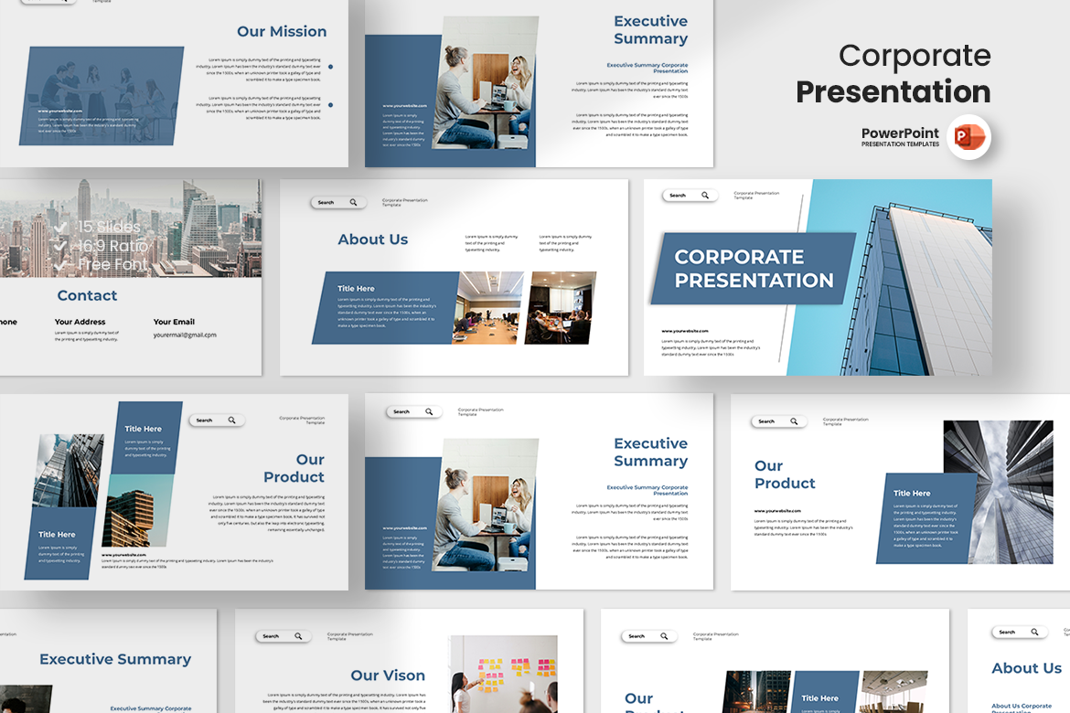 Plantilla de PowerPoint de presentación corporativa