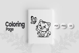 Cute Cat Coloring Page 05 Graphic by shadoweeekhan · Creative Fabrica