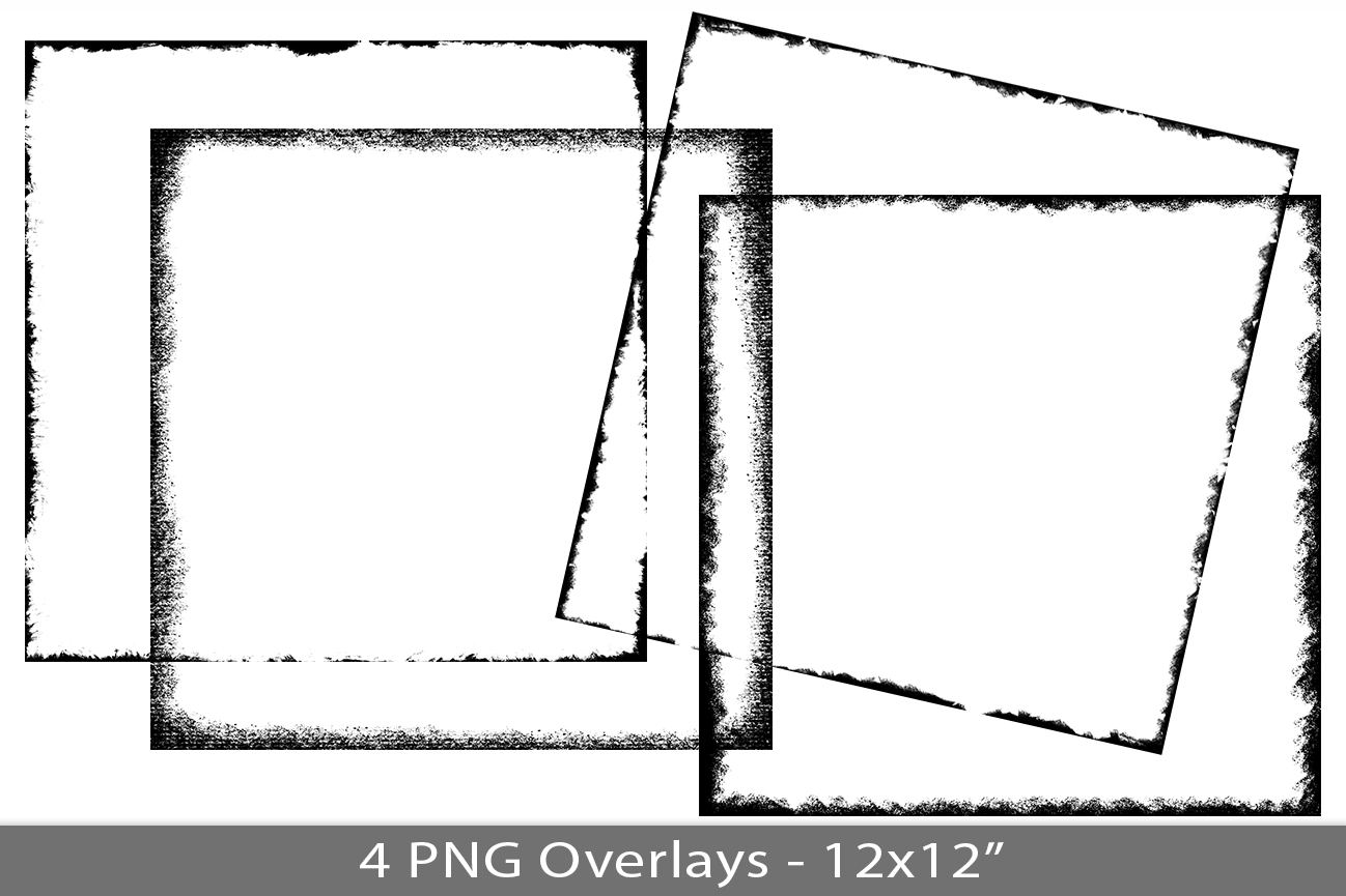 Distress Frame PNG Overlay