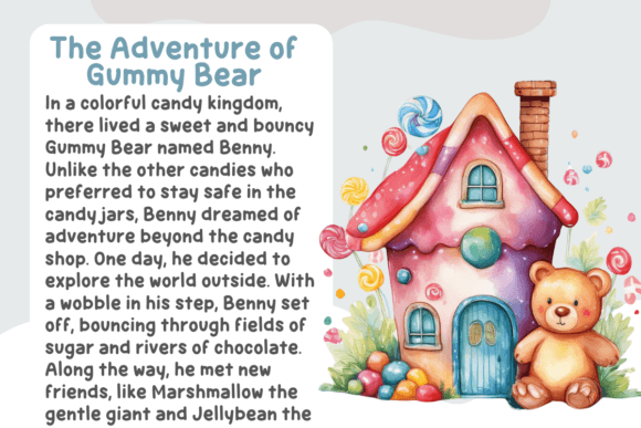 Gummy Bear Font PNG with transparent background - Preview 4