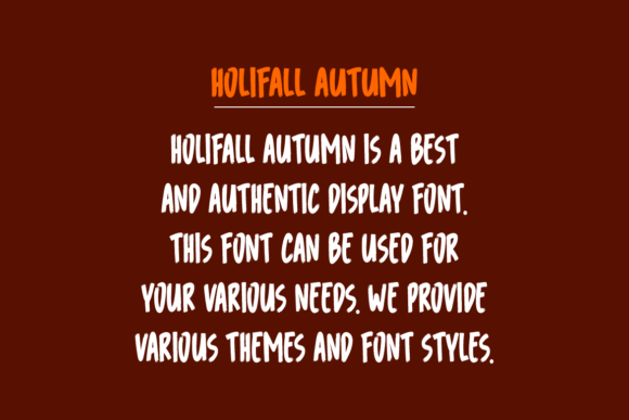 Holifall Autumn Font - Preview 3
