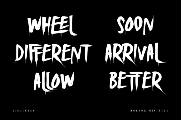 Horror Misteery Font PNG with transparent background - Preview 5