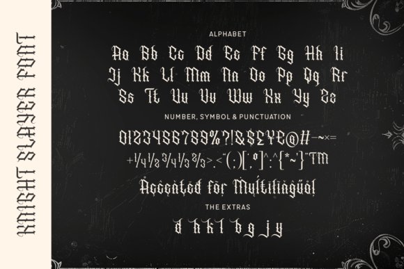 Knight Slayer Font PNG with transparent background - Preview 3