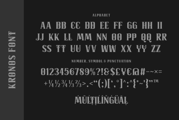 Kronos Font PNG with transparent background - Preview 3