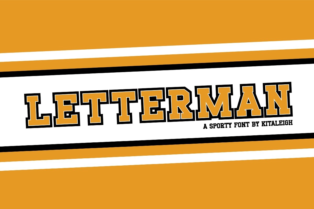 Leadman Lettering Letterman Font by kitaleigh · Creative Fabrica