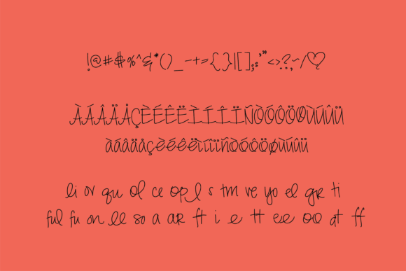 Love Caroline Font PNG with transparent background - Preview 1