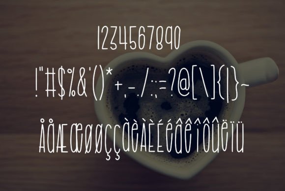 Love Mug Font PNG with transparent background - Preview 2