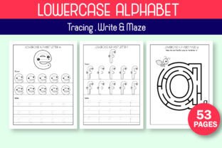 Lowercase Alphabet Tracing & Maze Pages Graphic by MAHIN PUBLICATIONS ...