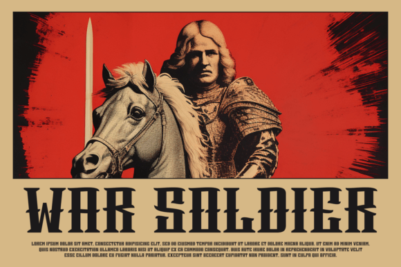 Modern Cavalry Font PNG with transparent background - Preview 1