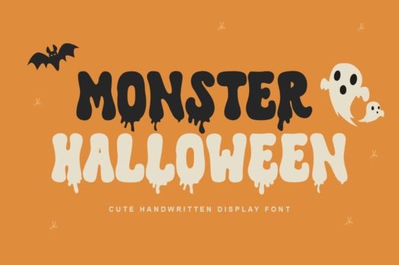Monster Halloween Font: Dripping Horror Typeface for Logos & Branding