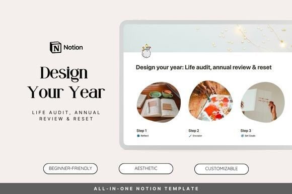 Personal Home Dashboard Notion Template Graphic by Núria Gabàs ...
