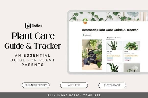 Notion Template Plant Care Guide Tracker