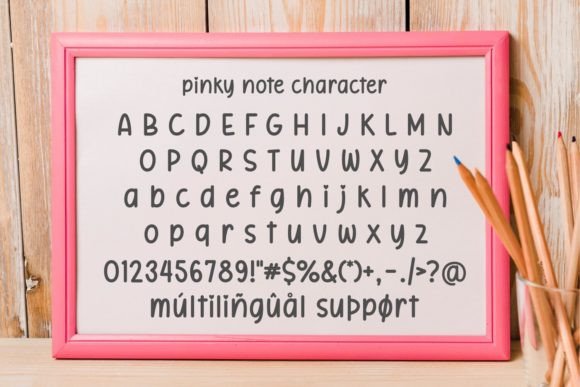 Pinky Note Font PNG with transparent background - Preview 6