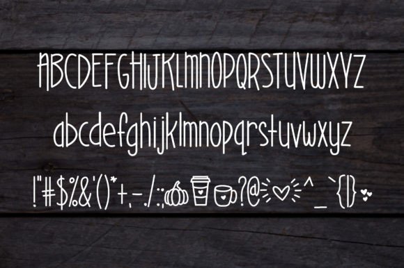 Pumpkin Spice Font PNG with transparent background - Preview 1