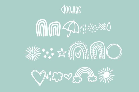Rainy April Font PNG with transparent background - Preview 3