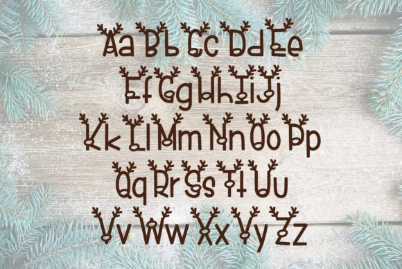 Reindeer Goals Font PNG with transparent background - Preview 1