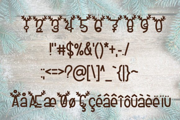 Reindeer Goals Font PNG with transparent background - Preview 2