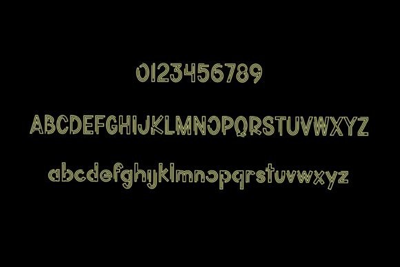 Retro Lights Font PNG with transparent background - Preview 1