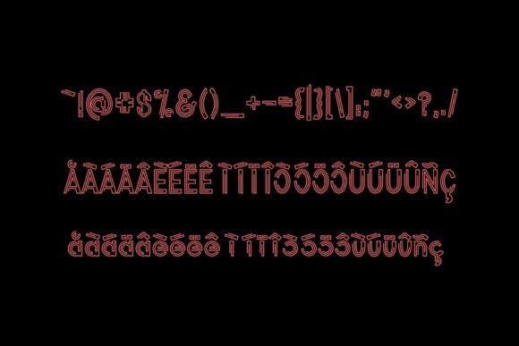 Retro Lights Font PNG with transparent background - Preview 2