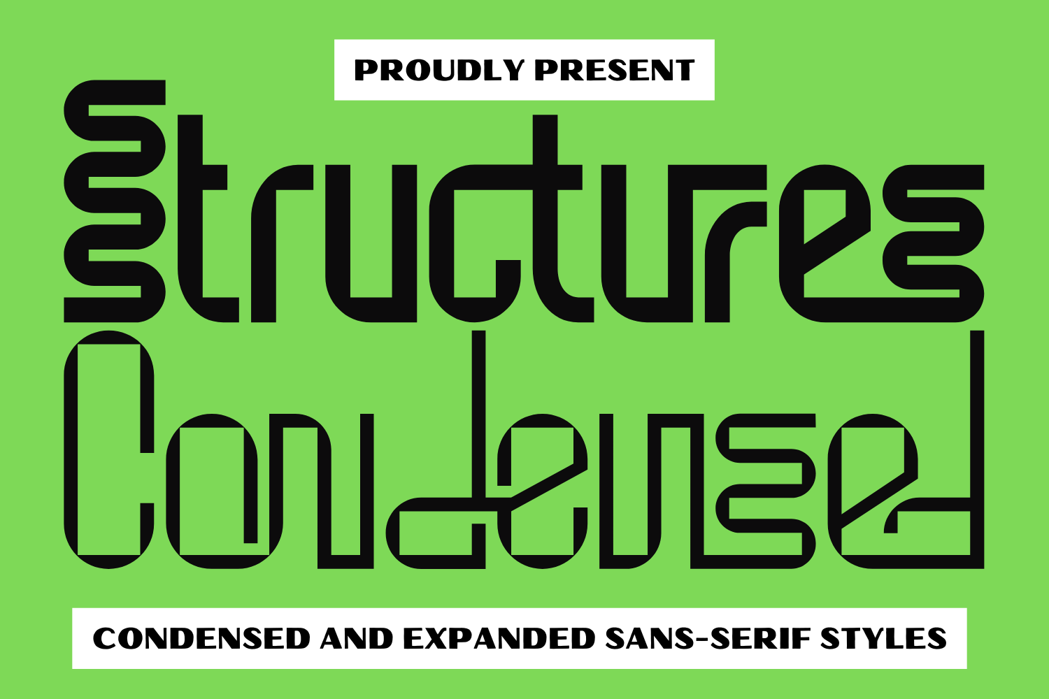 Structures Condensed preview - geometric condensed sans serif