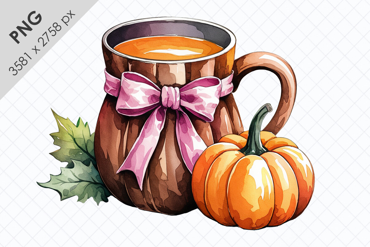 Watercolor Pumpkin PNG Clipart Graphic by TanyaPrintDesign · Creative ...